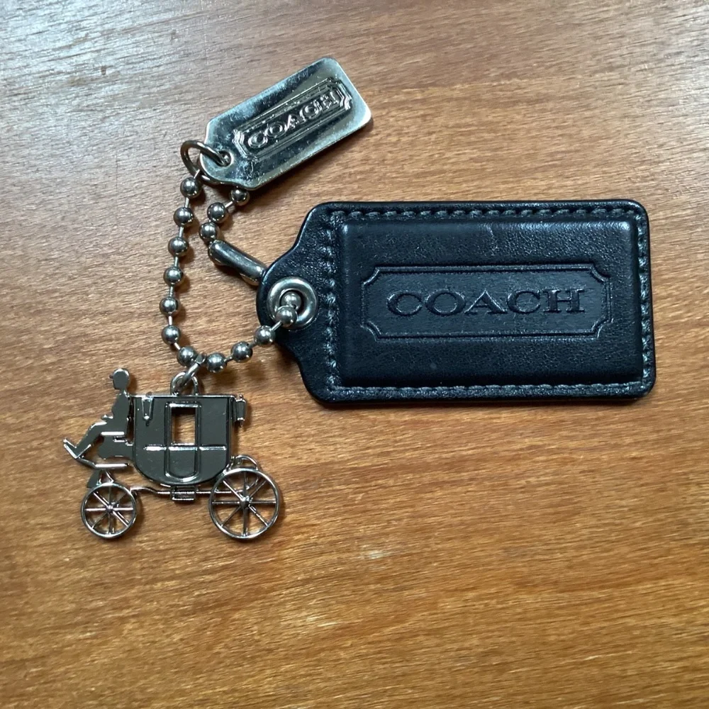 Coach leather silver